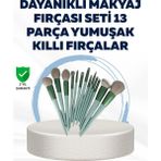 Marsilyan Profesyonel Kullanıma Uygun 13 Parça Makyaj Fırçası Takımı Fiber Kıllı - MCT9828-2628 - Çok Renkli