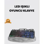 Marsilyan Profesyonel Oyuncu Klavye Mouse Seti – Rgb Işıklı Türkçe Q Dpı Ayarlı Dayanıklı Gövde - Renkli - standart