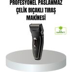 Marsilyan Profesyonel Şarjlı Saç ve Sakal Tıraş Makinesi – Çelik Bıçaklı Ayarlanabi - MCT3864-8036 - Renkli