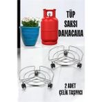 Marsilyan Saksı Tüp Damacana Altlığı Tekerlekli Taşıyıcı 2 Adet 719698 - Renkli