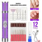 Marsilyan Şarjlı Manikür Pedikür Tırnak Bakım Seti - Renkli - standart