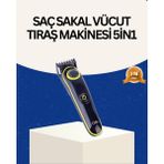 Marsilyan- Şarjlı Sessiz Çalışan Saç ve Sakal Şekillendirici Profesyonel Erkek Tıraş Makinesi - 1