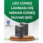 Marsilyan Şeffaf Abajurlu Duvar Tipi Solar Işık - 0 - Siyah