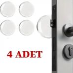 Marsilyan Şeffaf Silikon Mobilya ve Kapı Durdurucu Darbe Pedi 4'lü Set - Renkli