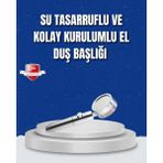 Marsilyan Şelale Sisi ve Masaj Özellikli Banyo Duş Başlığı - MCT8076-5182 - Renkli