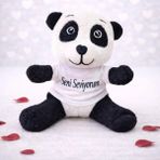 Marsilyan Seni Seviyorum Tişörtlü Sevimli Peluş Panda - Renkli - standart
