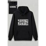Marsilyan Sevgililer Günü Özel Kapüşonlu Hanımcı Baskılı Oversize Sweatshirt - Siyah - 2XL