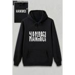 Marsilyan Sevgililer Günü Özel Kapüşonlu Hanımcı Baskılı Oversize Sweatshirt - Siyah - XL