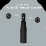 Marsilyan Siyah Kılıflı Otomatik Kompakt Şemsiye - Renkli
