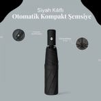 Marsilyan Siyah Kılıflı Otomatik Kompakt Şemsiye