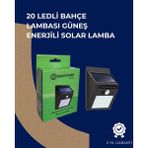 Marsilyan Solar Enerjili 20 LED Duvar Lambası | Hareket Sensörlü, Su Geçirmez, Kablo Gerektirmez - Çok Renkli