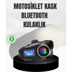 Marsilyan Su Geçirmez Bluetooth 5.3 Kask Kulaklığı 1000MAH Bataryalı - Kırmızı