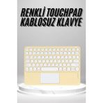 Marsilyan Touchpad Uyumlu Bluetooth Klavye Slim Kablosuz Wifi Q Klavye - 1 - Renkli