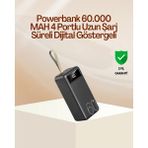 Marsilyan Tüm Cihazlara Uyumlu Çoklu Çıkışlı Powerbank - Çok Renkli