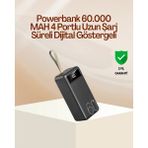 Marsilyan- Tüm Cihazlara Uyumlu Çoklu Çıkışlı Powerbank