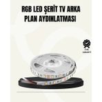 Marsilyan Tv Arkası LED Şerit Işık Otomatik Açma Kapama Özellikli 2mt - Renkli