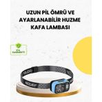 Marsilyan Üç Renkli LED Kafa Feneri 53 Mod Güç Göstergeli Type C Şarjlı - 1