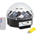 Marsilyan Usb-Bluetooth Destekli Kumandalı Hoparlörlü Yarım Dünya Küre Disko Topu (4940) - 1