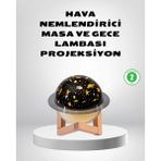 Marsilyan- USB Projeksiyon Gece Lambası ve Hava Nemlendirici – Aromaterapi Destekli, Taşınabilir Mini - Renkli - standart