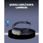 Marsilyan USB Şarjlı Mini LED Kafa Feneri 50M Odak 150M Geniş Aydınlatm - 0,5