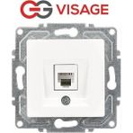 Marsilyan Visage Beyaz Telefon Prizi (Cat3) Çerçevesiz - Priz ve Anahtar Için Uyumlu Çerçeve - 1 Adet