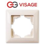 Marsilyan Visage Krem Tekli Çerçeve - Priz ve Anahtar Için Uyumlu Çerçeve - 1 Adet