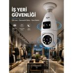 Marsilyan Wi-Fi Çift Lens Ampul Kamera Akıllı Ev Güvenliği