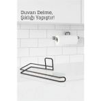 Marsilyan Yapışkanlı Kağıt Havluluk – Siyah Metal, 25 x 7 cm - Renkli - standart