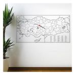 Marsilyan Yazılabilir Türkiye Haritası Manyetik Duvar Stickerı 110 x 56 cm - Renkli