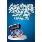 Marsilyan Yeni Nesil Bluetooth Kulaklık Uzun Pil Ömrü El Fenerli Dijital Şarj Göstergeli - 1