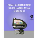 Marsilyan- Yüksek Sesli 110DB Çelik Disk Kilidi Su Geçirmez - Renkli - standart
