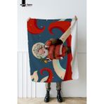 Marte Home Yılbaşı & Christmas Desenli Çift Taraf Baskılı 100X170 cm Polar Tv Battaniyesi - 100 x 170 cm - Beyaz - Mavi