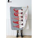 Marte Home Yılbaşı & Christmas Desenli Çift Taraf Baskılı 100X170 cm Polar Tv Battaniyesi - Açık Gri - 100 x 170 cm