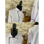 Marten Beyaz Uzun Kol Şef Aşçı Çeketi / Aşçı Gömleği ( Aşç-Ü 10004) - 2XL - 001-Beyaz