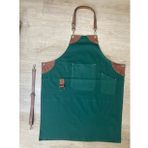 MARTEN BOYDAN AYARLANABİLİR DERİ DETAYLI AŞÇI ŞEF GARSON BERBER İÇİN ÖNLÜK ALPAKA (ÖNK-KD 10022)