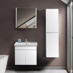 Martha Life Venna 3'lü Banyo Dolabı Seti 65 cm - %100 MDF, Lavabolu Banyo Dolabı, Aynalı Üst Dolap ve Boy Dolabı - Beyaz