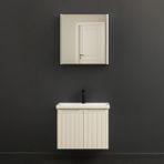 Martha Life Verona 2'li Banyo Dolabı Seti 65 cm - %100 Mdf Lavabolu Alt Dolap ve Aynalı Üst Dolap - Beyaz