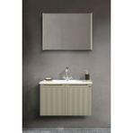 Martha Life Verona 2'li Banyo Dolabı Seti 80 cm - Bej, %100 Mdf Lavabolu Alt Dolap ve Aynalı Üst Dolap