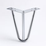 Martı 12 Cm Krom Gümüş Metal Mobilya Ayağı Üçgen Modern Tasarım Koltuk Sehpa Masa Tv Ünitesi Uyumlu