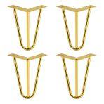 Martı 15 Cm 4 Adet Set Gold Altın Metal Mobilya Ayak Ayağı Üçgen Modern Koltuk Sehpa Masa Tv Ünitesi