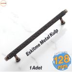 Martin Eskitme Antik Sarı Metal Kulp 128 mm Mobilya Çekmece Mutfak Dolabı Dolap Modern Kapak Kulplar