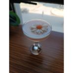 Martini Papatya Çiçek Detaylı Martini Bardağında Özel Tasarım Soya Max Mum - Şeffaf - 1 Adet