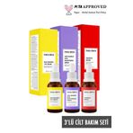 Maru.Derm 3'lü Fırsat Serum Seti Mrd502 - Niacinamide %10 Serum - Ginseng Serum - Leke Serumu
