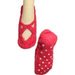 Maruf Shop 1 Adet Bayan Kaydırmaz Tabanlı Peluş Yoga Pilates Fitness Çorabı - Kırmızı - 36 - 40