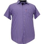 Maruf Shop Büyük Beden Erkek Gömlek Kısa Kol Mor - 2XL