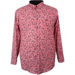 Maruf Shop Büyük Beden Likralı Erkek Gömlek Uzun Kol Nar - 5XL