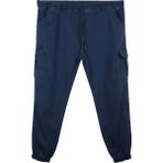 Maruf Shop Erkek Büyük Beden 100-156 Kilo Arası Için Uygun Kargo Cepli Jogger Kot Pantolon - Lacivert - 8XL
