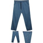 Maruf Shop Erkek Büyük Beden 100-180 Kilo Arası İçin Uygun Bağcıklı Likralı Boru Paça Kot Pantolon - 3XL - Mavi