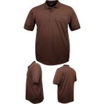 Maruf Shop Erkek Büyük Beden 115 - 175 Kilo Arası Uygun Bedenli Likralı Pike Polo Yaka Cepli Tişört - 6XL - Kahverengi