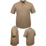 Maruf Shop Erkek Büyük Beden 115 - 175 Kilo Arası Uygun Bedenli Likralı Pike Polo Yaka Cepli Tişört - Bej - 4XL